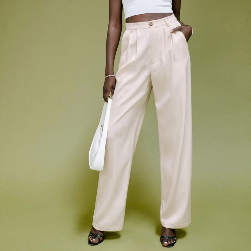 Reformation oyster mason pant cream size 2 🩷 worn once